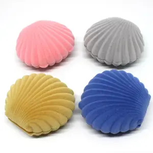 Ring Earring Jewelry Seashell Box Wholesale Shell Shaped Velvet Storage box