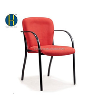 Chaises de réception en tissu noir pour les visiteurs, les invités, la salle d'attente, le bureau