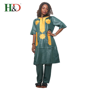 H & D Vente Chaude 2018 Style Haute Qualité Bazin Broderie Conception Robes Patrons de vêtements Africains Pour Les Femmes - Product Image 4