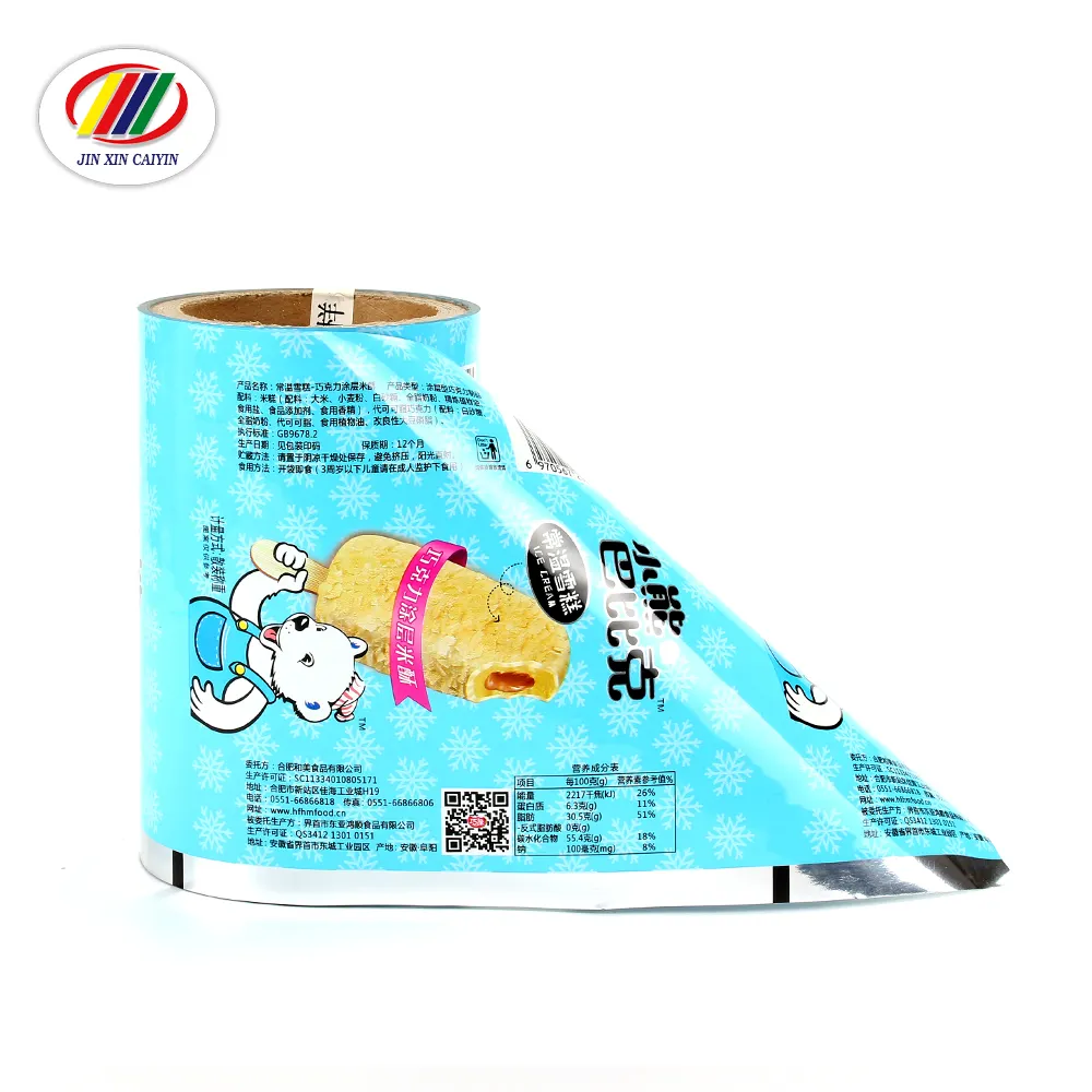 Grosir Cina Plastik Plastik Plastik Lolly Kemasan Otomatis untuk Es Krim Bar Logo Kustom Cetak Pembungkus Es Loli