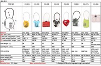 Cadenas à câble combiné en métal numérique personnalisé CH-29, pratique, motif ours de dessin animé, pour sac