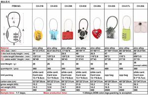 กุญแจล็อคสายเคเบิลแบบผสมผสานลายการ์ตูนหมี CH-29 ผลิตจากโลหะ ใช้งานได้จริง สำหรับกระเป๋า - Product Image 5