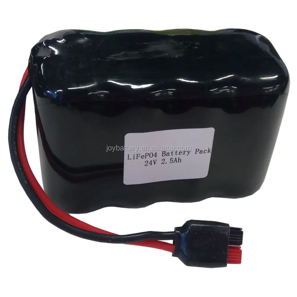 Batterie Rechargeable 24 V 2.5Ah ANR26650MIB 8S1P LiFePO4 batterie avec connecteur pour démarreur de moto