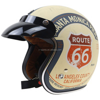 Service personnalisé disponible pour casque de moto rétro ouvert homologué ECE22.06