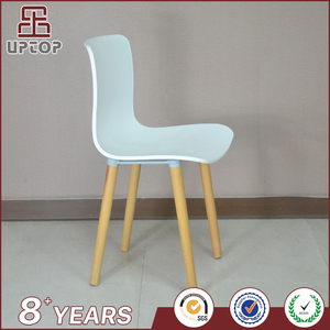 (SP-UC007) De Mode à manger <span class=keywords><strong>sans</strong></span> bras <span class=keywords><strong>chaise</strong></span> en plastique avec pieds en bois - Product Image 4