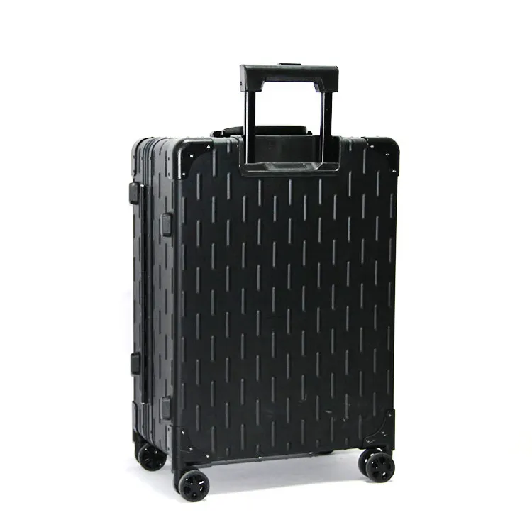 Valise personnalisée en alliage d'aluminium, chariot noir industriel, vente directe d'usine, en promotion