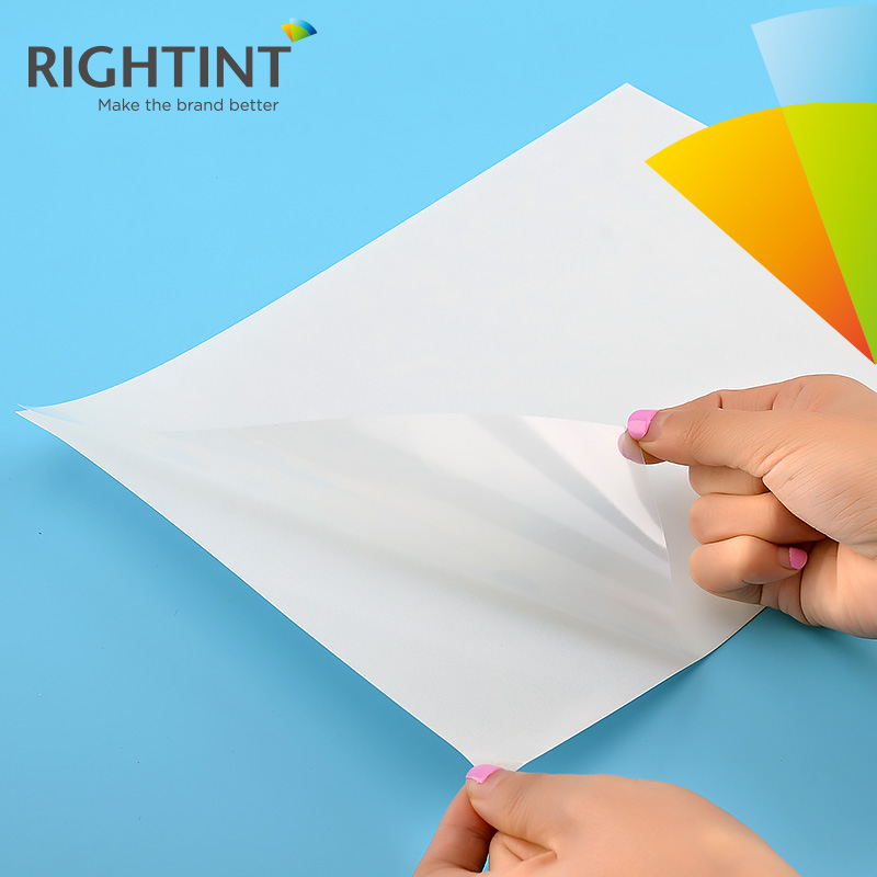 Self Adhesive Single Sided Pressure Sensitive Waterproof Clear PET Film A4 Transparent Paper
