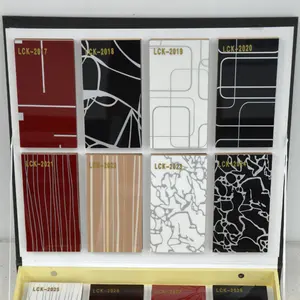 Tinggi gloss 4*8 ft Uv coating dengan pvc film papan mdf