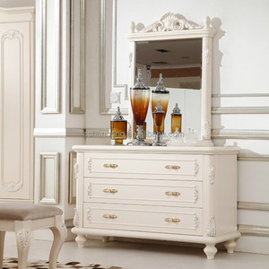 Juego de Muebles de Dormitorio de Madera Estilo <span class=keywords><strong>Provincial</strong></span> Francés con Cama Doble de Cuero, Último Modelo para Hogar, Centro Comercial o Apartamento - Product Image 5