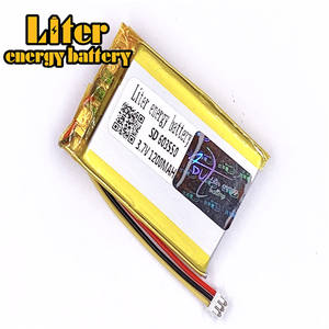 Connector 1,5-3 p 3,7 V 603550 1200 mAh rechargeable LiPo battery solar Li ion polymer lithium battery with PCM - Product Image 1