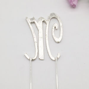 Adorno <span class=keywords><strong>de</strong></span> Pastel con Inicial <span class=keywords><strong>de</strong></span> Letra M en Diamantes <span class=keywords><strong>de</strong></span> Imitación, Alfabeto, Monograma, Venta al por Mayor - Product Image 4