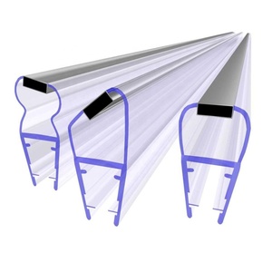 Sello de borde <span class=keywords><strong>para</strong></span> puerta de ducha, tira de sellado de borde de vidrio, transparente, sello de plástico de PVC - Product Image 2