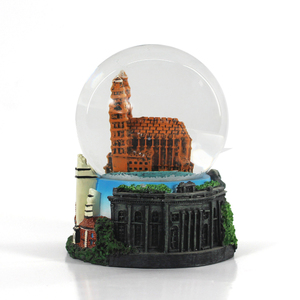 Bola de Nieve de 65 mm con la Ciudad de Varsovia, Polonia, Recuerdo Turístico - Product Image 3