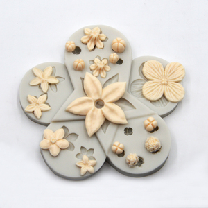 Molde de silicona con patrones de flores para Fondant, bonito molde de silicona con forma de flor para Chocolate, dulces y magdalenas - Product Image 3