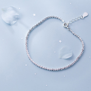 Elegant Pure <strong>Solid</strong> Quality 925 Sterling <strong>Silver</strong> Wave Chain <strong>Bracelet</strong> for Women Hand Jewelry Wholesale 2019 - Product Image 1