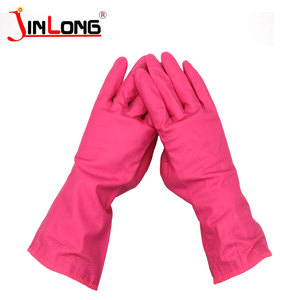 Gants de ménage imperméables en latex <span class=keywords><strong>rose</strong></span> de qualité alimentaire - Product Image 4