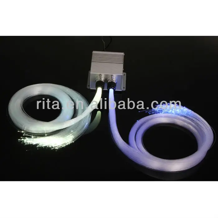 LED光ファイバースターシーリングキット、10W、6色、デュアルポート、ワイヤレスリモコンオプション (LEA-502キット)