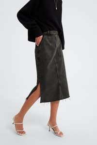 Jupes longues <span class=keywords><strong>en</strong></span> <span class=keywords><strong>jean</strong></span> vintage de bonne qualité à bas <span class=keywords><strong>prix</strong></span> pour femmes - Product Image 2