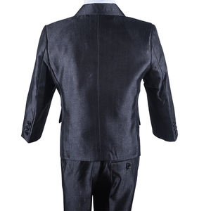 Costume 3 pièces gris brillant pour fête d'anniversaire de bébé garçon avec rayures grises Ensemble de costume formel pour enfants garçon Livraison gratuite - Product Image 2
