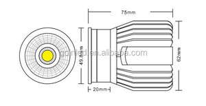 DALI Dimmable 12 Wát <span class=keywords><strong>Led</strong></span> <span class=keywords><strong>Cob</strong></span> Downlight Phù Hợp Cho 70 Wát Mr16 <span class=keywords><strong>Gu10</strong></span> Trần Tại Chỗ Xuống Đèn Thay Thế - Product Image 6
