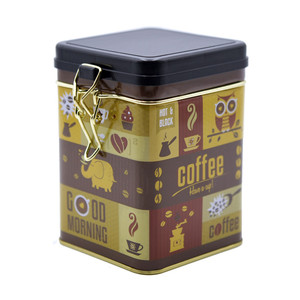 Hình Chữ Nhật Cà Phê Hoặc Trà Bao Bì Kim Loại Thiếc Có Thể Với Khóa Hộp Tùy Chỉnh Với Logo Hộp Thiếc Cà Phê - Product Image 2