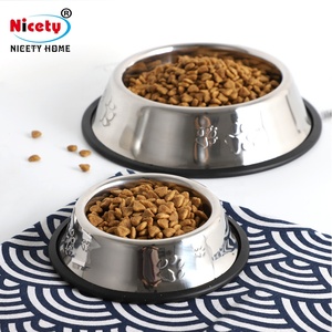 Mangkuk Air Anjing Peliharaan, Stainless Steel Mangkuk Anjing Anjing Mangkuk Makanan Logam untuk Kucing - Product Image 1