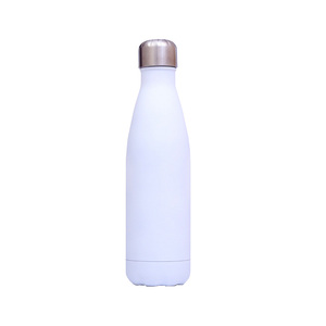 500ml en caoutchouc blanc bouteille en acier inoxydable sous vide isolant en caoutchouc blanc réutilisable bouteille de thé avec le logo fait sur commande - Product Image 1