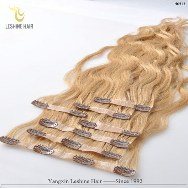 Top Qualité En Gros 100% Remy Clip Dans Extension de Cheveux Humains