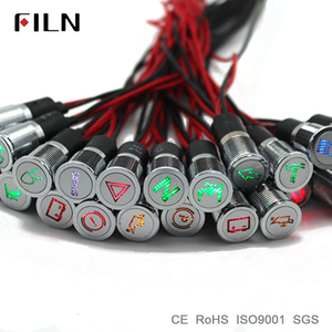 ไฟกันน้ำขนาด 16 มม. FILN 12V LED สำหรับรถยนต์ เรือ ไฟเตือน LED ไฟสัญญาณบนแผงหน้าปัด ไฟแสดงสถานะ - Product Image 3