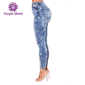 <span class=keywords><strong>Precio</strong></span> de fábrica de lavado de moda Denim Skinny Jeans brasileños para las mujeres - Product Image 2