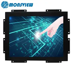 12.1 inch touch monitor 12 inch open metal frame capacitive touch screen led monitor with VGA HDMIed USB for Linux raspberry pi