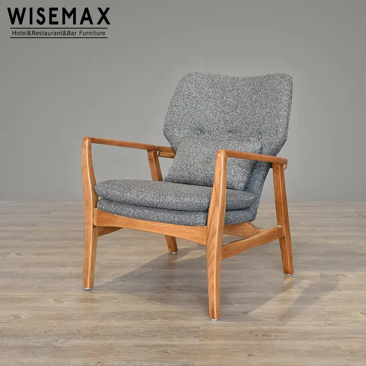 Sillón de madera con respaldo alto para sala de estar, sillón moderno para relajarse, de diseño fácil, de <span class=keywords><strong>mediados</strong></span> de <span class=keywords><strong>siglo</strong></span>, gran oferta
