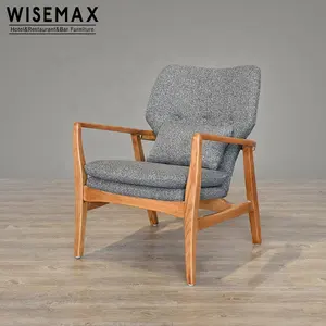 Sillón de madera con respaldo alto para sala de estar, sillón moderno para relajarse, de diseño fácil, de mediados de siglo, gran oferta