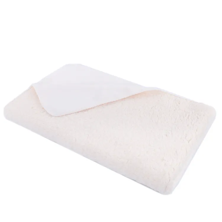 50x60 coperta in pile sublimato Micro visone bianco foderato Sherpa Beige personalizzato coperta Non stampata a sublimazione in bianco a 2 strati