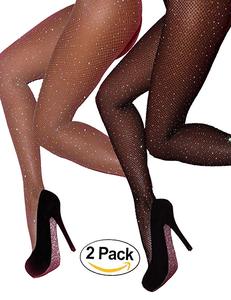 Women's Sparkle Rhinestone <strong>Fishnets</strong> Sexy Tights High Waist Stockings - Product Image 6