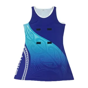 턱받이가있는 50 + UV 저렴한 고품질 맞춤형 넷볼 유니폼 드레스