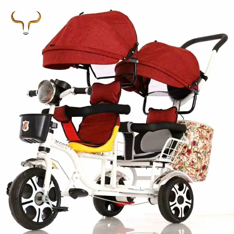 Bicyclette traditionnelle à 3 roues avec auvent, joli vélo pour bébé