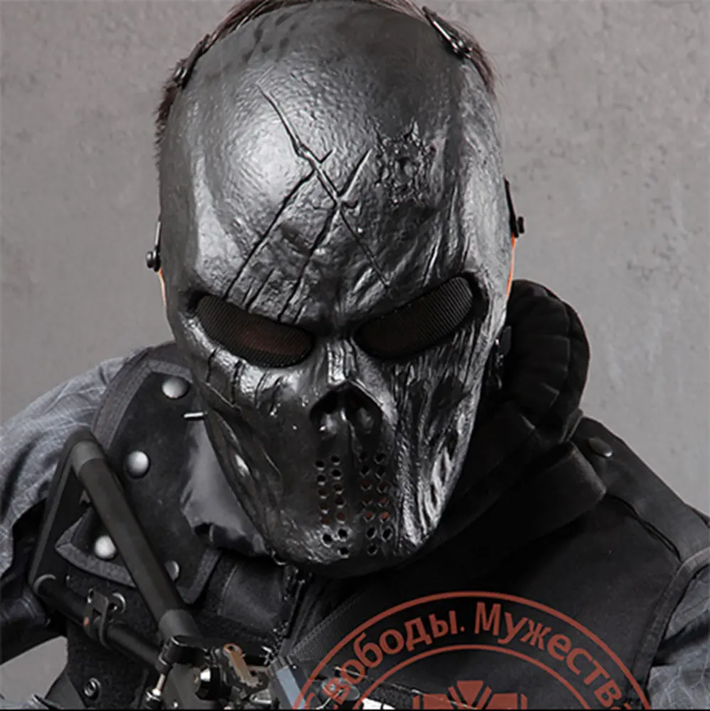 หน้ากาก M06แนวฮาโลวีนสำหรับ Wargame หน้ากากแบบเต็มหน้าหน้ากากโครงกระดูกแนวยุทธวิธี