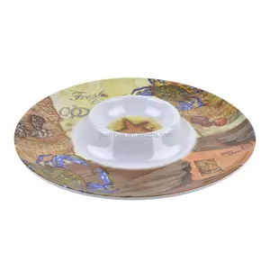 Custom OEM Melamine new design chip dip tray made in china