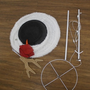 Tissu Saisonnière Classique Top <span class=keywords><strong>Noel</strong></span> Led d'intérieur En Gros Décor De Noël grandes décorations de bonhomme de neige avec Chapeau et Écharpe - Product Image 6