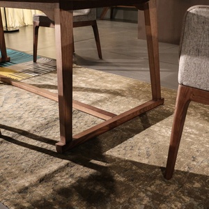 Ensemble <span class=keywords><strong>de</strong></span> table à manger rectangulaire longue en bois <span class=keywords><strong>de</strong></span> style nordique moderne, table à manger en béton pour <span class=keywords><strong>8</strong></span> personnes - Product Image 4