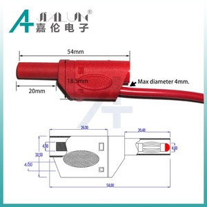 Jialun Nickel Plated Brass 4Mm An Toàn Stackable Catii 600V/32A Chuối Cắm - Product Image 3
