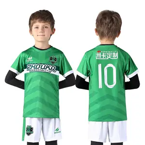 ZHOUKA Hoge Kwaliteit Voetbal Team Wear Voetbal Jersey Kid Ontwerp Goedkope China Groothandel Kinderen Spelen Kleding