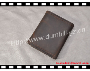 Trifold mini fou <span class=keywords><strong>cheval</strong></span> en cuir de vachette sac à main hommes portefeuille original usine - Product Image 3