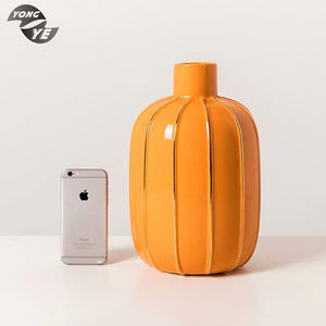 Jarrón de cerámica transparente Orangery, decoración moderna para el hogar, boda, mesa hecha a mano, restaurante, arreglos florales, decoración de boda para el hogar - Product Image 5