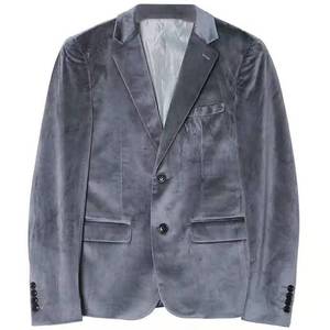 Abiti da <span class=keywords><strong>Uomo</strong></span> in <span class=keywords><strong>Velluto</strong></span> Dorato, Versione Coreana, Eleganti e Sofisticati per Giovani Gentiluomini - Product Image 5
