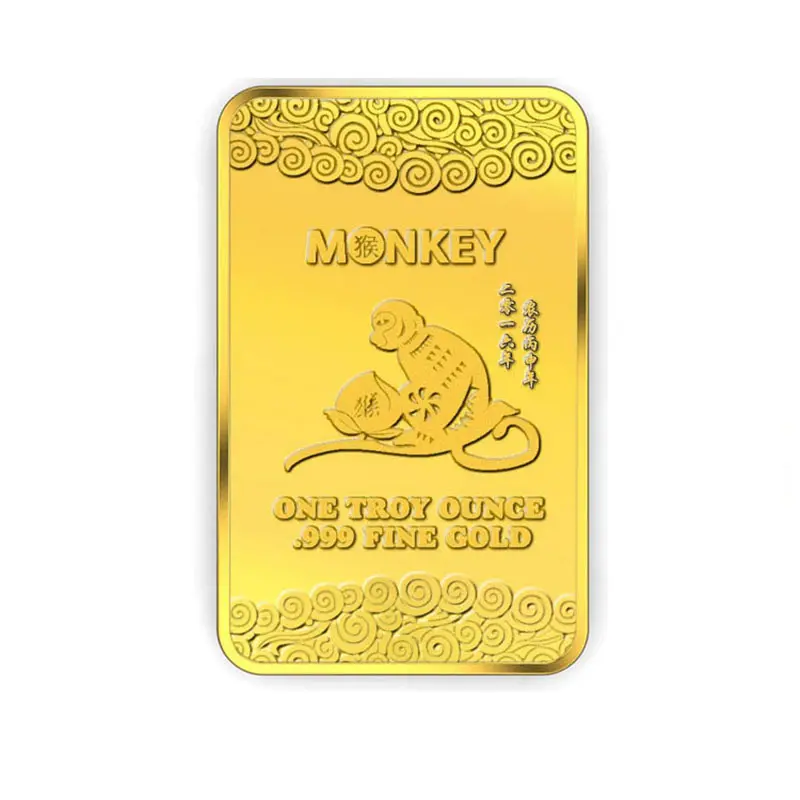 Manufacturer Free Sample Iron Stamping 3d Gold Bar Nugget Personality Logo 1グラムGold Bar