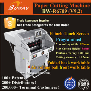 Hidráulico programable 670mm 1000 hojas <span class=keywords><strong>libro</strong></span> borde papel cortadora precio - Product Image 4