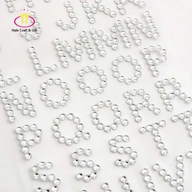 Custom DIY Craft Alphabet 3D Rhinestone ABC Crystal Letters Stickers