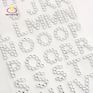 Personalizado DIY Ofício Alfabeto 3D Strass Cristal Letras do ABC Adesivos